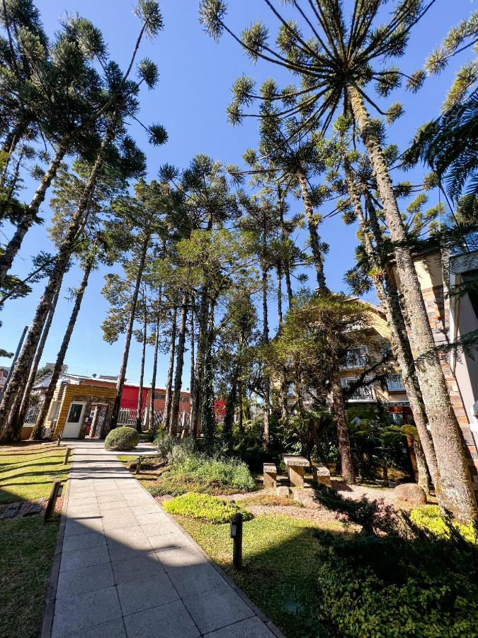 Apto Moderno Com Lareira, Piscina Aquecida E Infra Completo Em Gramado Bagian luar foto